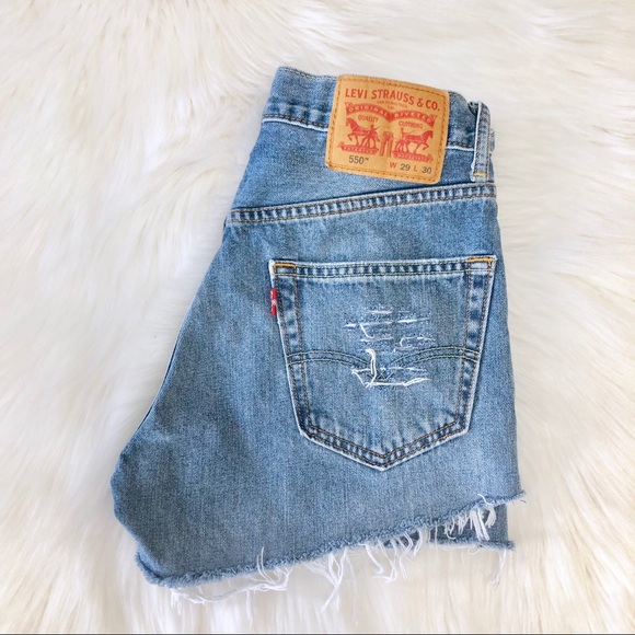 Levi's Pants - Levi’s 550 High Rise Distressed Denim Shorts 29
